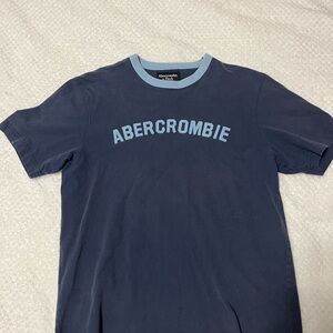 Abercrombie & Fitch Dark Blue Tee with Light Blue Accents